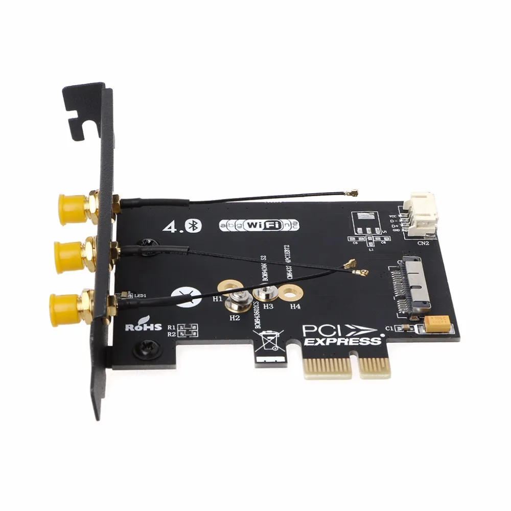 1 комплект WiFi+ Bluetooth 4,0 Беспроводная карта для Mini PCI-E 1X адаптер для компьютера PC/Hackintosh высокое качество