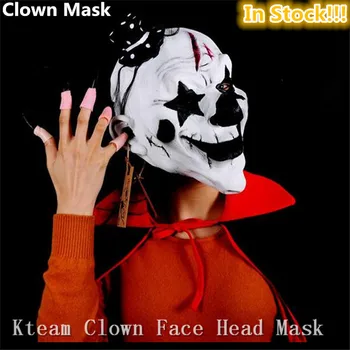 

Free shipping Halloween Party Cosplay Scary Clown Mask Smile Latex Evil Adult Creepy Halloween Costume Clown Joker Face Mask Toy