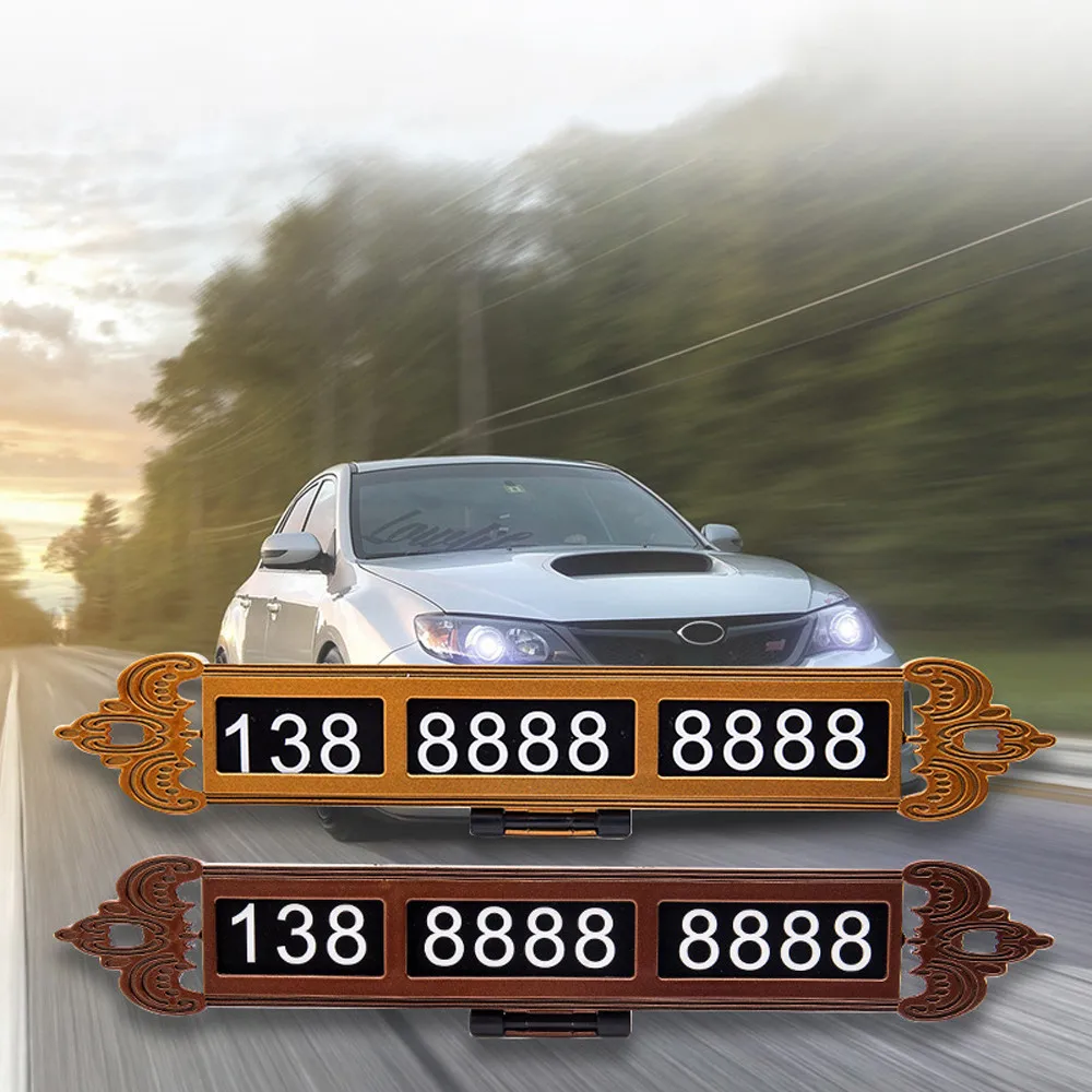 

Car Parking Card Telephone Number Card Notice Night Florescent Sucker Plate Phone Number Parking Plate Stop Sign Car Styling