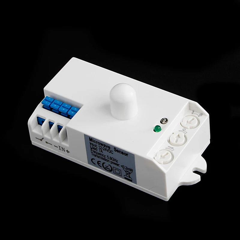 

DC 12V-24V 5.8GHz 7A Microwave Radar Sensor Body Motion HF Detector Light Switch