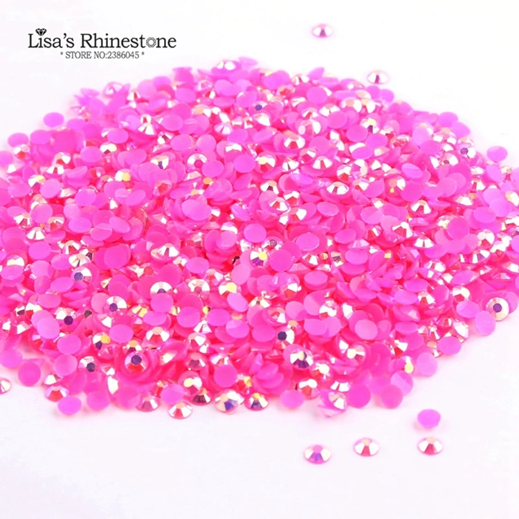 

4mm 500Pcs 17 AB Colors Mini Nail Art Jelly Resin Flatback Rhinestones Crystal Facet For Nail Jewelry