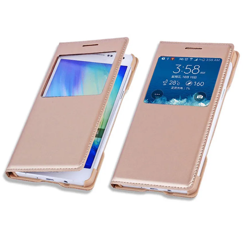 Smart View Flip Cover кожаный бумажник чехол для телефона для samsung Galaxy A5 A7 GalaxyA5 5 7 см A500 A500F A700 A700F SM-A500F