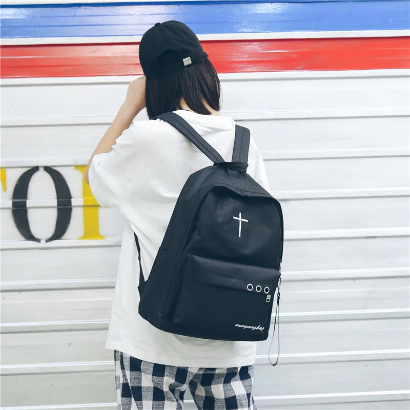 

2018 New Travel Backpack Fashion Bookbags Satchel Womens Backpack Black Red Yellow Blue Solid Canvas Backpack