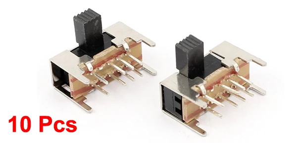 10 шт. 3 позиции 2P3T 8 Pin PCB панель мини микро правый угол слайд-переключатель