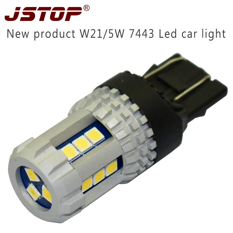 

JSTOP led car day lights XT Daytime light width lights 7443 lamp led signal bulbs 12-24V led T20 W21/5W 3030SMD Clearance Lights