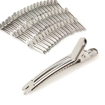 

Portable 50Pcs 47mm Double Prong Alligator Clips Hair Clip Bows Bobby Pin with Teeth 2018 Best Selling Gift For Women