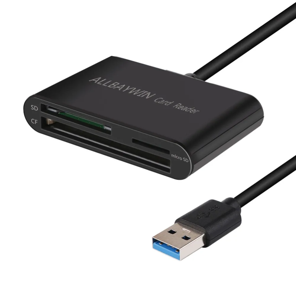 USB 3,0 SD кард-ридер USB, для карты памяти ридер писатель компактный адаптер для флэш-карт адаптер для CF/SD/TF Micro SD/Micro карты для ветра