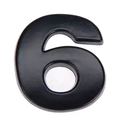 Новый 0 ~ 9 числа 10 шт. автомобилей для укладки 3D DIY Металлик Стикеры эмблема знак наклейка черный металл 0 -9 номер Наклейки для автомобиля