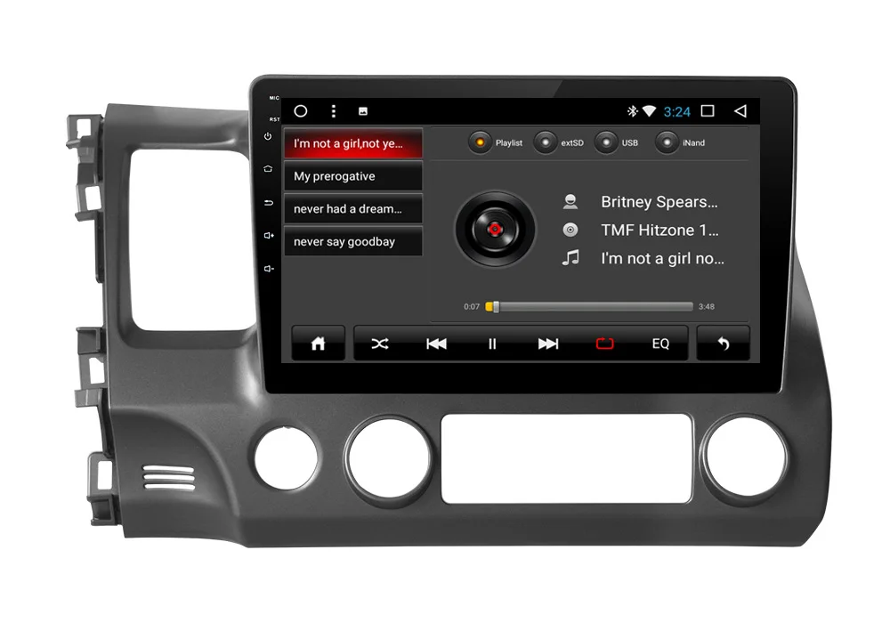 Discount JIUYIN Android Car DVD GPS Player For Honda Civic 2006 2007 2008 2009 With Radio  Navigation Quad Core Multimedia Player 3