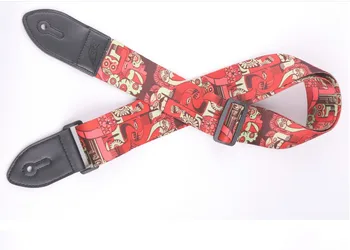 

high quality Hot Guitar Belt ammoon Guitar Belt strap Adjustable Wide Soft printing webbing strap for Musical instruments