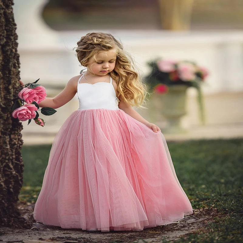 Baby Dress Kids Girls Bow Flower Dress Pageant Bridesmaid Party