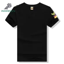 Летняя мужская футболка с короткими рукавами, военные фанаты, специальный солдат, чистый хлопок, v-образный вырез, плотная Спортивная футболка для фитнеса, пешего туризма