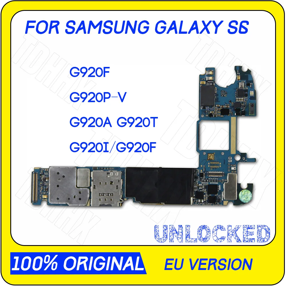 G920F разблокировка основная материнская плата 32 Гб Замена для samsung Galaxy S6 G920F G920P-V G920A G920T G920I/G920F материнская плата