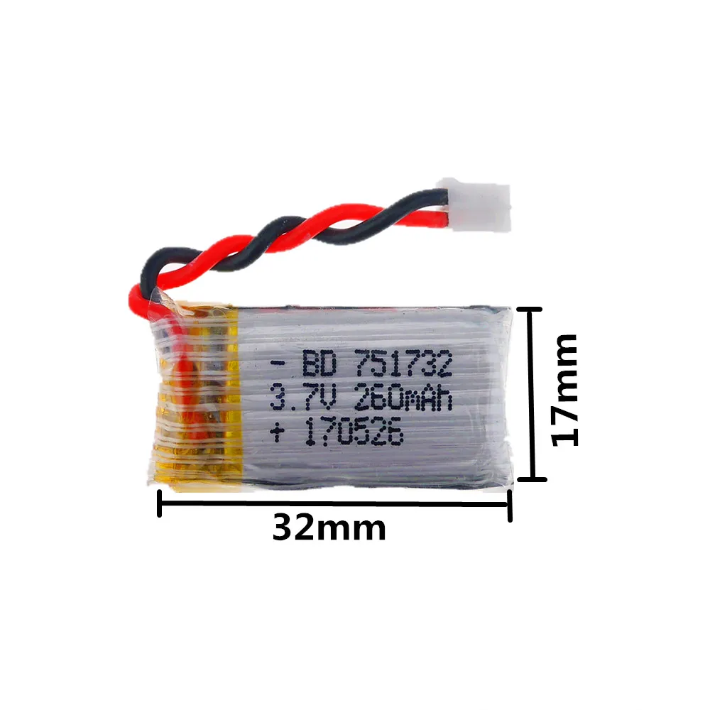 5 шт. 3,7 в 260 мАч 2,0 подключение Lipo батарея и зарядное устройство X5 для Eachine E010 JRC H36 Мини RC Квадрокоптер Дрон Запчасти