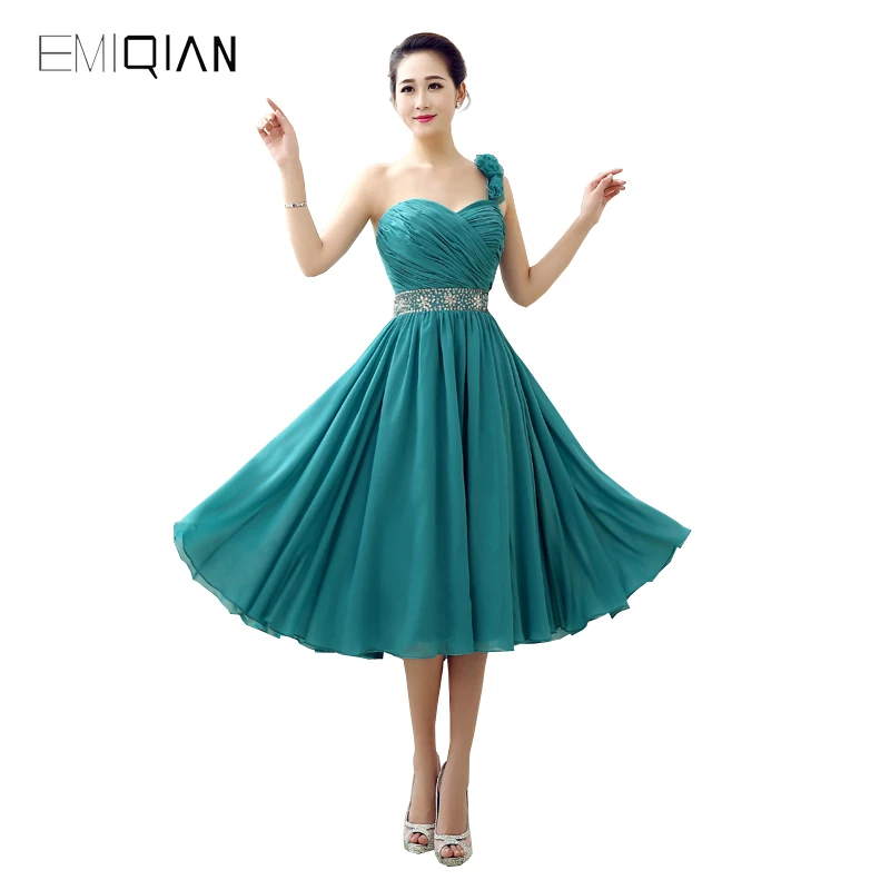 

Original Design Gorgeous Sweetheart A Line One Shoulder Chiffon Beaded Prom Dresses