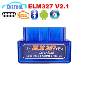 

OBD2 Auto Code Reader ELM327 V2.1 Bluetooth Car Diagnostic Scanner Works Multi-Brand Cars ELM 327 Wireless Android Torque