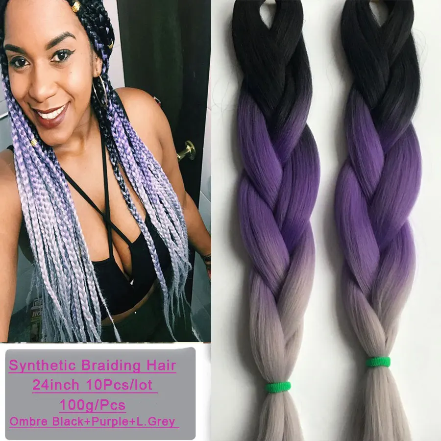 57 Top Photos Dark Purple Braiding Hair - Synthetic Faux Locs Braid Hair Extensions Dark Purple