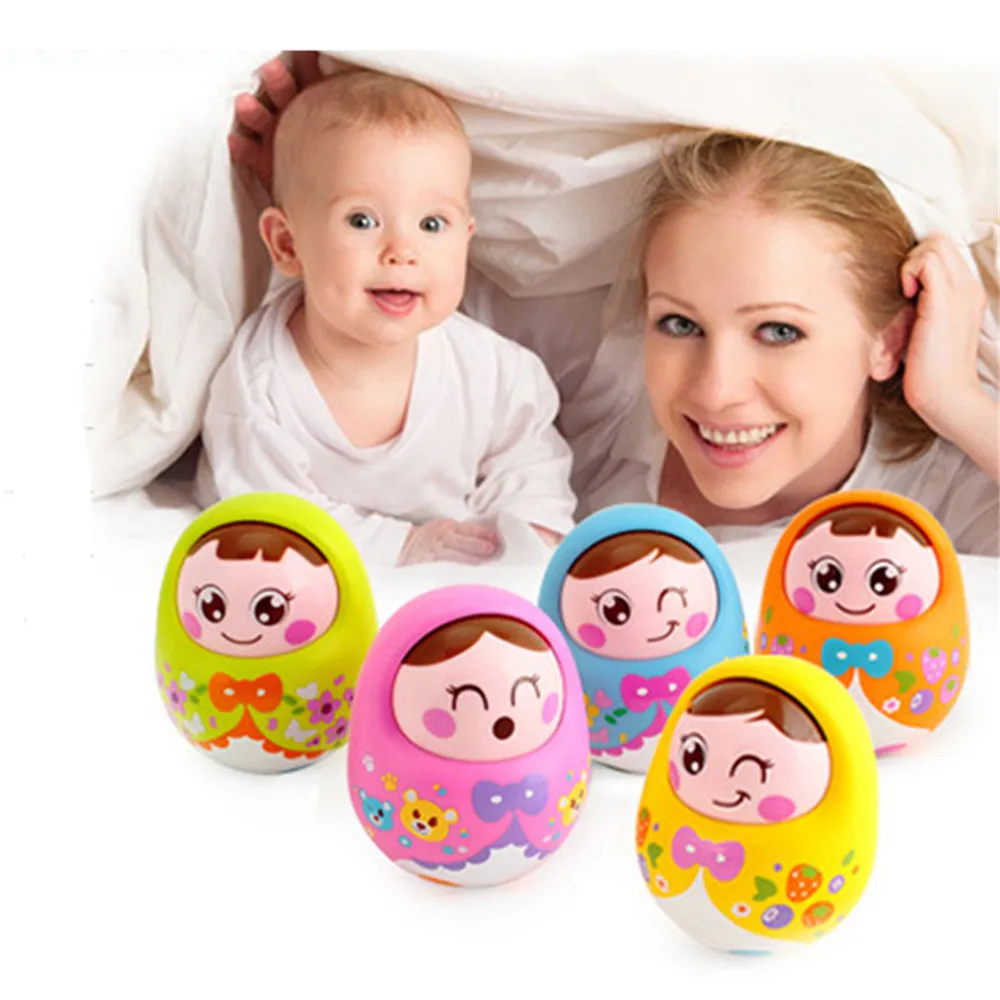 

Baby Rattles Toddler Tumbler toy Cartoon Nodding push and shake music educational toys learning christmas gifts infant toys