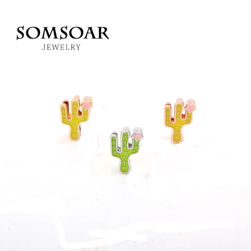 

Somsoar Jewelry Prickly Pear Charm Fit For Leather Wrappable Bracelet as Mother's Day Gift 10pcs/lot