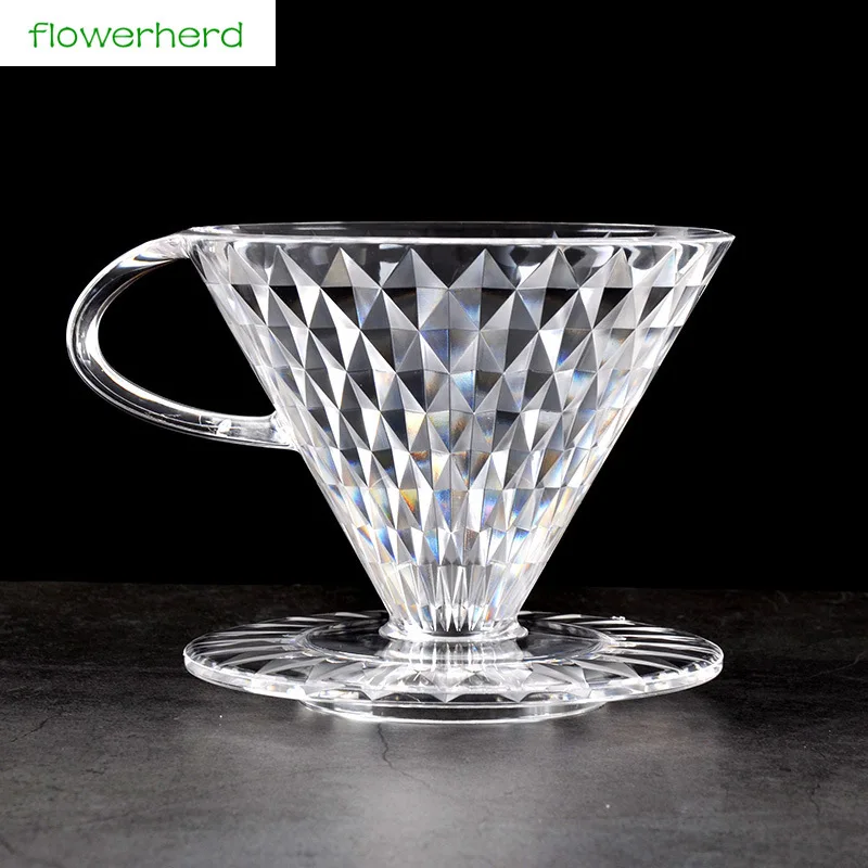 

V60 Drip Coffee Filter Cups Dripper Coffee Barista Tool Pour Over Coffee Maker with Separate Stand Ceramic Coffee Dripper Engine