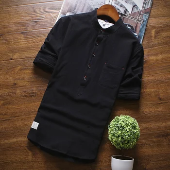

Summer Mens Cotton Shirt Fashion Casual Shirt Men White Black Gray Blue S M L XL XXL XXXL mens Shirts