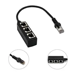 RJ45 Y Splitter адаптер 1 до 3 плата с портами Ethernet кабель для CAT 5/CAT 6 LAN разъем Ethernet IJS998