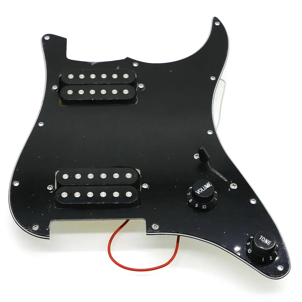 

Loaded Strat Electric Guitar Prewired ST Pickguard with Ceramic Double Colis Humbucker Pickups Fits For Fender