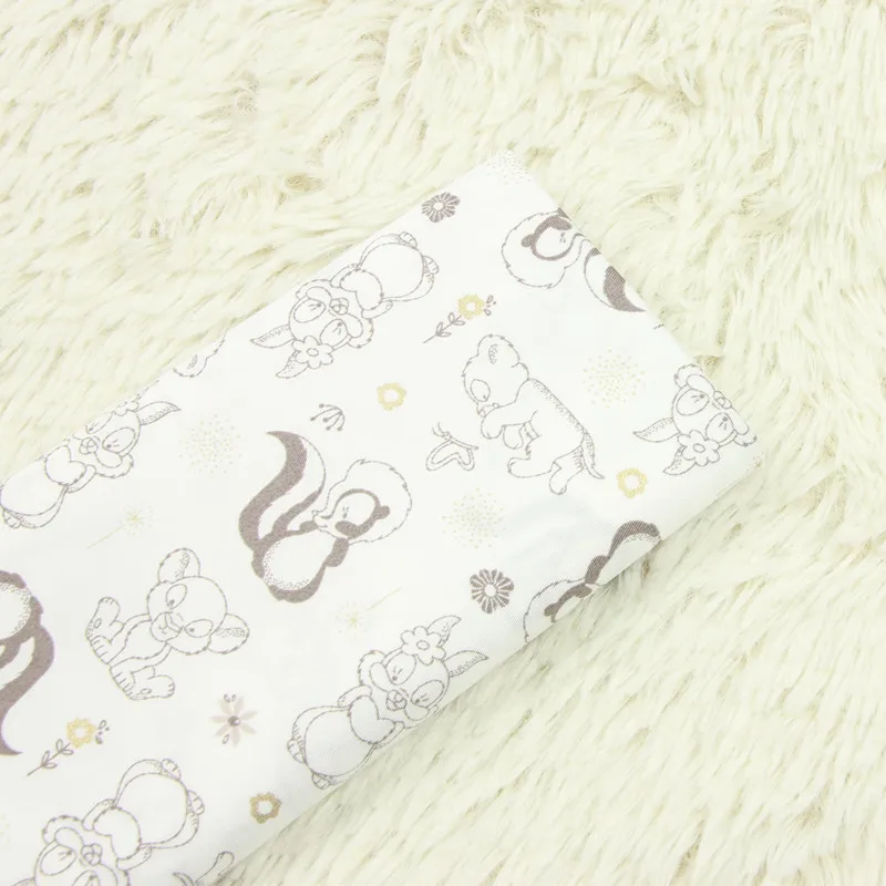 

140*50cm Animal koala squirrel rabbit cotton Fabric Baby Wallpapers/Diy Handmade Craft Bedding Home Cloth Purse Quilt