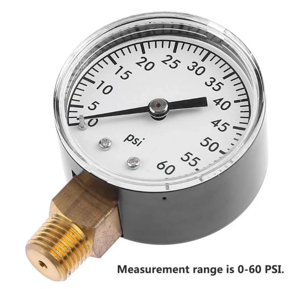 0-60 PSI мини-манометр циферблат воздуха измерительный прибор для компрессора испытательный манометр гидравлического давления Манометр 1/4 дюйм; NPT боковое измерение давления