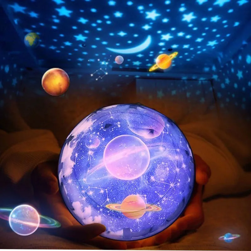 

Led Starry Sky Magic Star Moon Planet Projector Night Lamp Cosmos Universe Luminaria Baby Nursery Light Kids Birthday Gifts