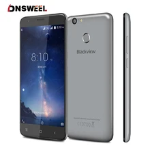 Бесплатный Случай Blackview E7S MT6580 смартфон Quad Core Android 6.0 мобильный Телефон 5.5 дюймов 2 ГБ + 16 ГБ 8MP сотовый телефон Отпечатков Пальцев ID