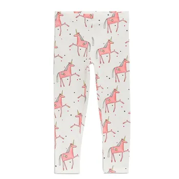 

2019 New summer spring autumn baby girls Printing cartoon Leggings Quality Cotton unicorn clothing set for 2-7year Baby Girls