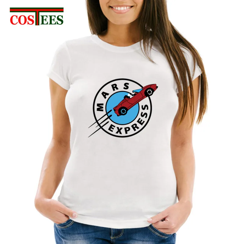 Забавная футболка Mars Express женская camisetas Starman SpaceX Elon Musk тяжелый Сокол хлопок Tesla