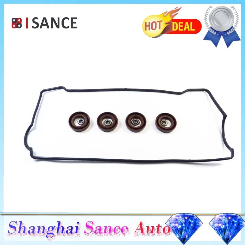 

ISANCE Engine Valve Cover Gasket Seals Set VS50440R For Toyota Corolla Celica & Geo Prizm 1.6L DOHC 4AFE & 1.8L 7AFE 1993-1997