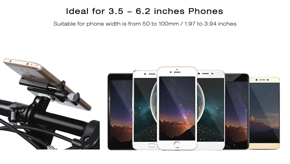 GUB G - 85 Aluminum Alloy Bicycle Handlebar Bike Phone Mount Cycling Holder Stand for Smart Mobile Cellphone