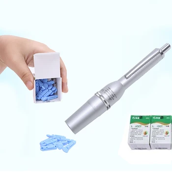 

2017 Cupping device pen lancing needles massage stick Twist Off Lancets for Blood test 1 pcs pen + 100pcs needles free shipping