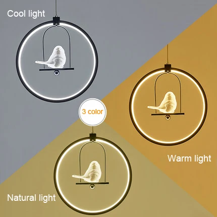 Лампа для столовой в скандинавском стиле с изображением ангела и птиц, кованое железо, креативная личность, кафе-бар, спальня, для изучения птиц, droplight - Цвет корпуса: Светло-зеленый