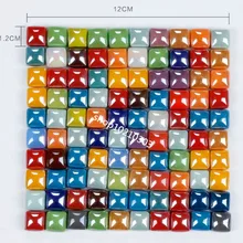 250 г/пакет разноцветная четырехсторонняя керамическая мозаичная плитка для рукоделия мозаика для рукоделия Прозрачный камень