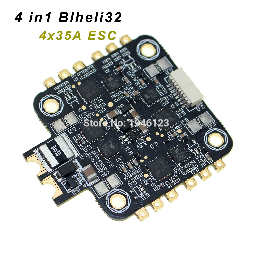 

4 in1 BL32 32bit 35A ESC Blheli32 4x35A 3-6S Support Dshot1200/600/300/150 Oneshot125 Multishot PWM For 180 250MM FPV Quadcopter