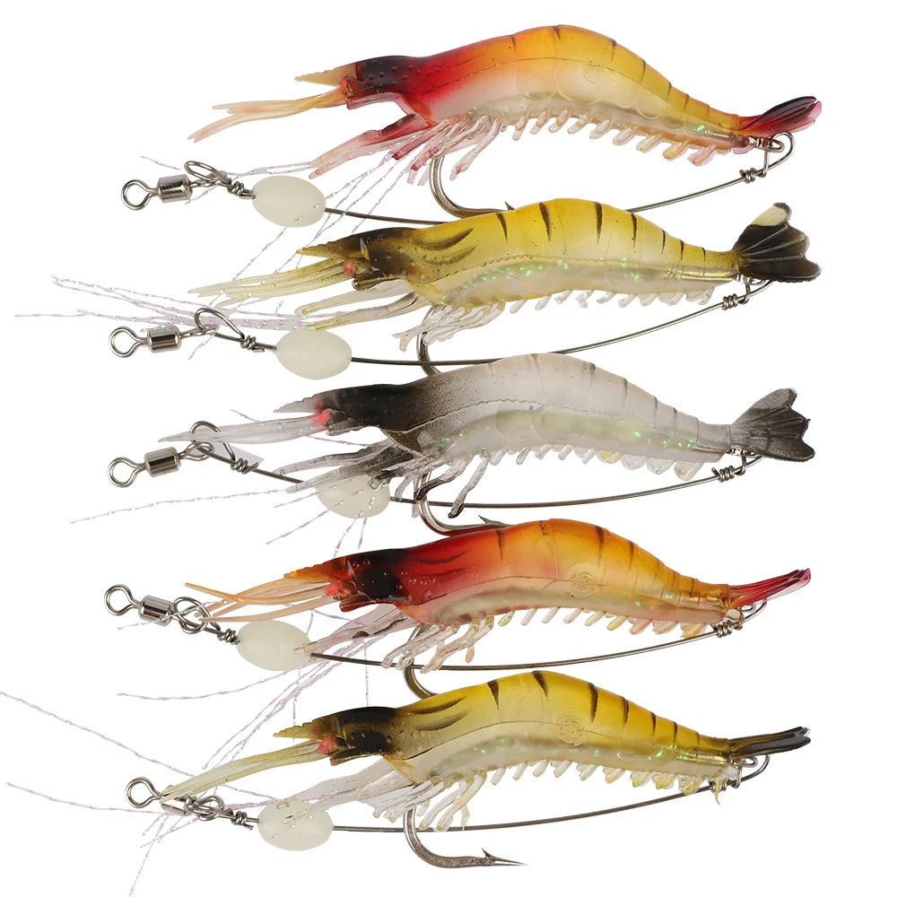 Buy Goture 5pcs/lot luminous shrimp lure soft fishing
