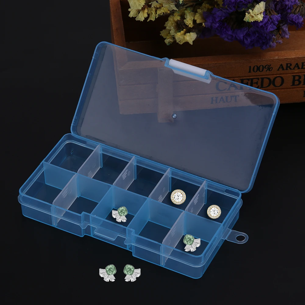 Пластиковый контейнер для хранения с 10 ячейками регулируемый прозрачный чехол