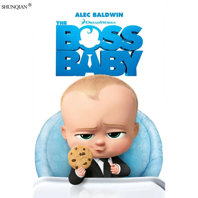 

Boss Baby Poster Print Silk Fabric Print Poster Cloth Fabric Wall Poster Custom Satin Poster 40X60cm,50X75cm,60X90cm