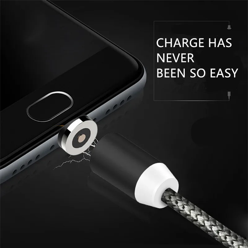 Magnetic 3 in 1 For Lightning Micro USB Type C Magnet Charger Data Charging Charge Micro USB Cable for iphone android