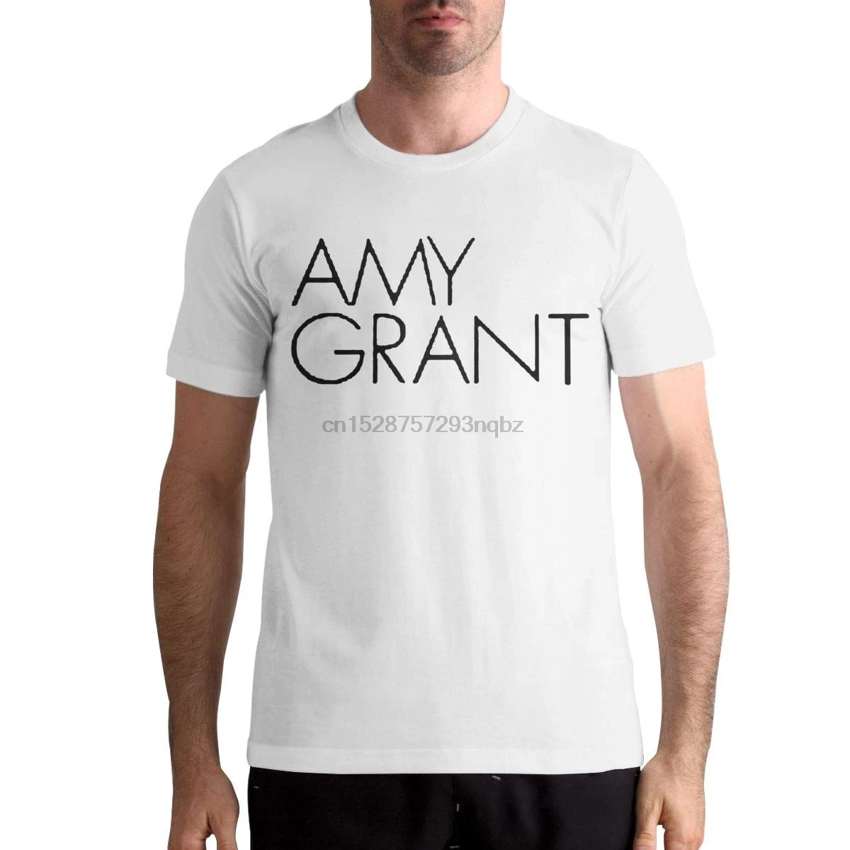 

Amy Grant Logo Men's Classic Short Sleeve Music Band Shirt Shirt White