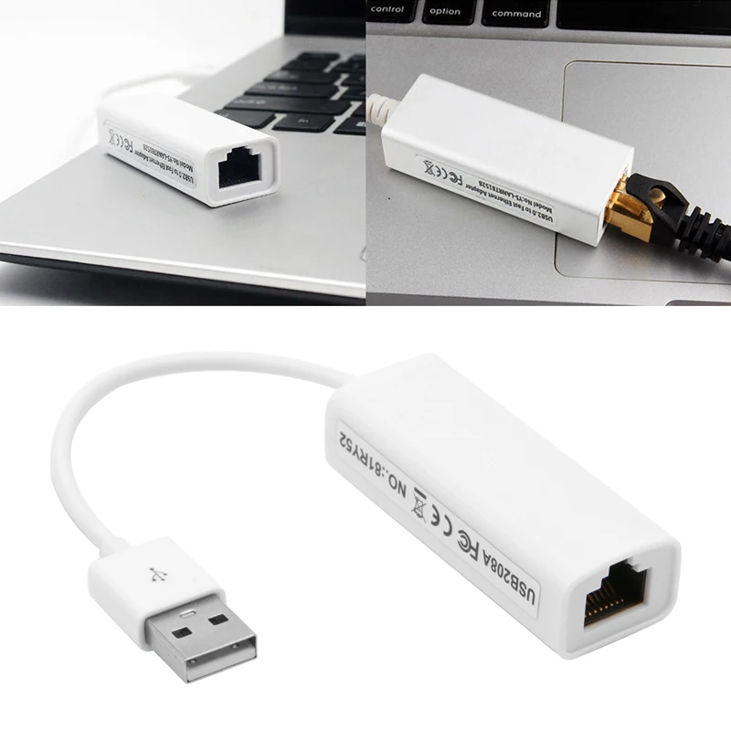 USB 2.0 Male to RJ45 Female LAN Network Adapter For Android