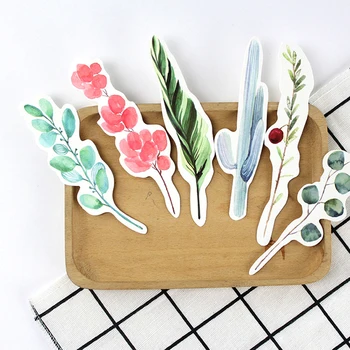 

30 pcs/pack Creative Beautiful Plant Design Bookmarks Kawaii Cartoon Realistic Paper Book Bookmark Reading Stationery Gifts