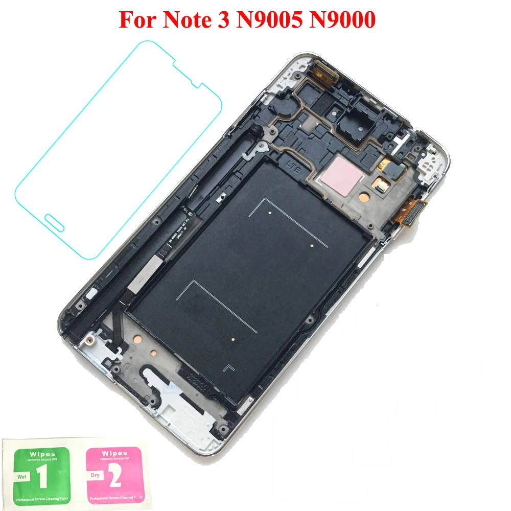 

For Samsung Galaxy Note 3 N9000 N9005 100% Tested Working Super LCD Display Touch Screen Frame Assembly Replacement