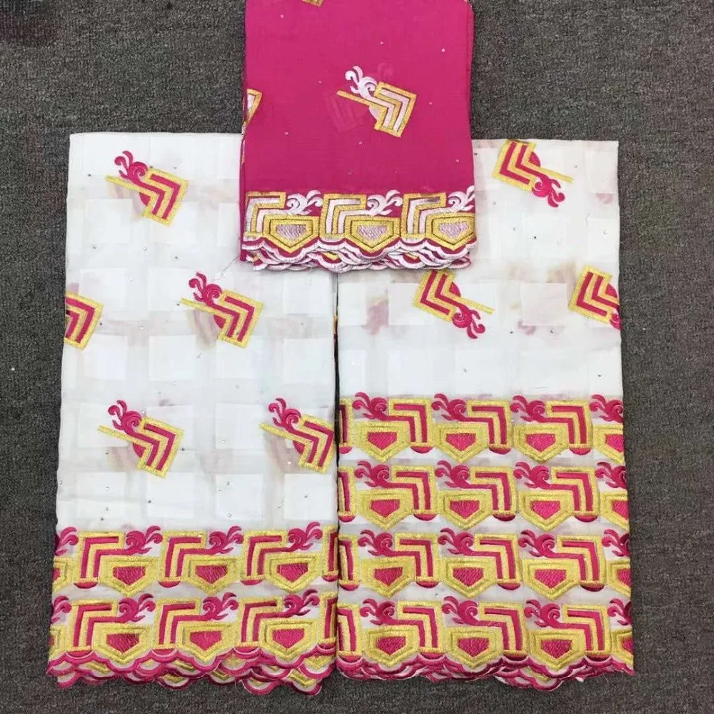 

2019 African Lace Fabric Swiss Voile Lace 100% Cotton Fabric,French Lace Fabric scarf With Stones -J5