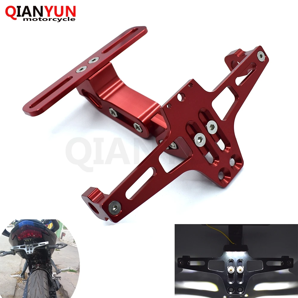 

Universal CNC Aluminum Motorcycle Rear License Plate Mount Holder for Kawasaki yamaha ktm honda suzuki BMW