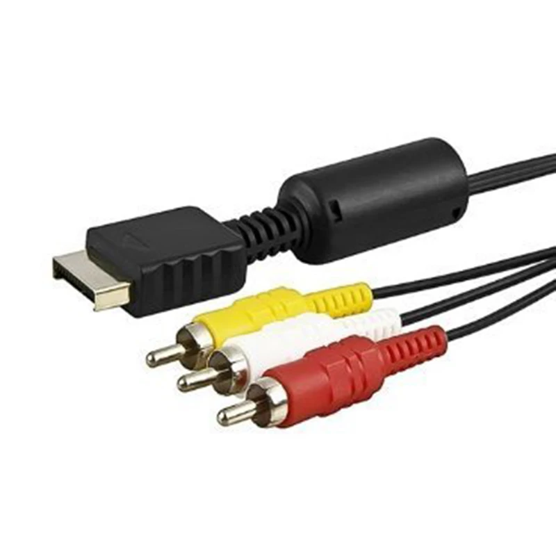 Аудио видео av кабель с 3 RCA ТВ адаптером свинцовый для Sony Playstation PS1 PS2 PS3